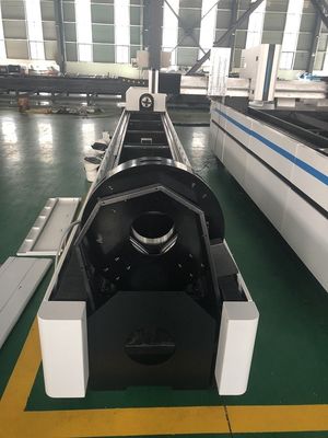 Elliptical Pipe CNC Cut Machine Tabung Logam Pemotong Laser Serat Laser 6000mm 120m / Min