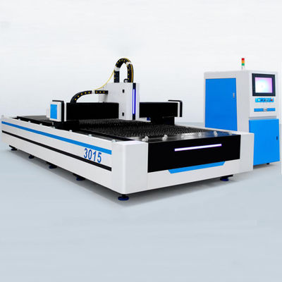 Aluminium CNC Fiber Laser Cutting Machine 10mm Bentuk Logam IPG Raycus