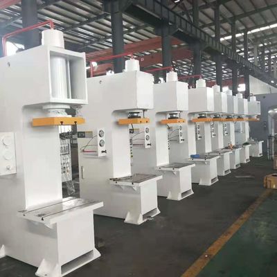 Y41 100Ton Hidrolik C Frame Press Machine Untuk Stainless Steel Baja Ringan Meninju 25Mpa